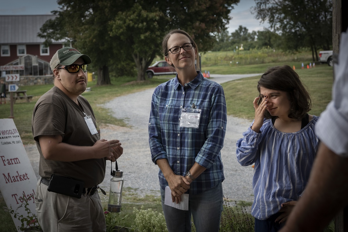 Grower Brandon, Farm Manager Melissa, and Grower Reed