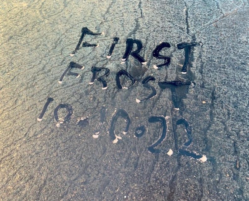 First Frost 2022 RWCF